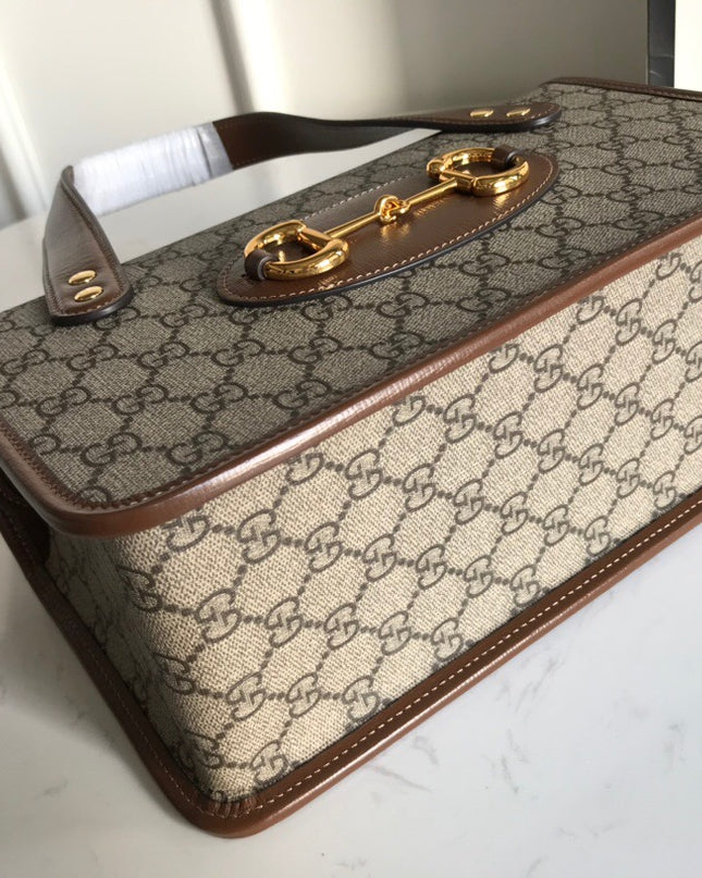 Gucci Horsebit 1955 Small Top Handle Bag 627323 - Brown