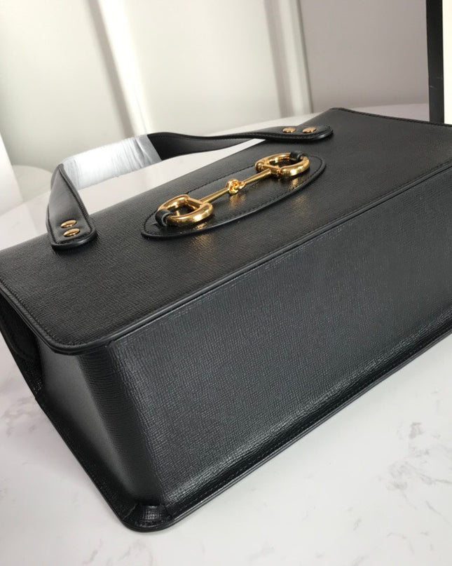 Gucci Horsebit 1955 Small Top Handle Bag 627323 - Black