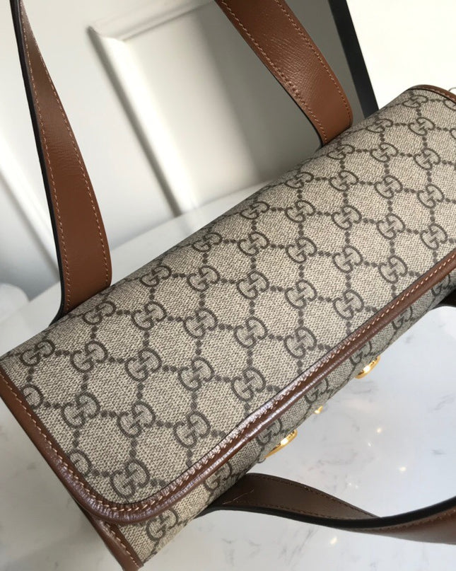 Gucci Horsebit 1955 Small Top Handle Bag 627323 - Brown