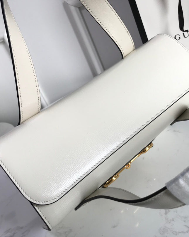 Gucci Horsebit 1955 Small Top Handle Bag 627323 - White