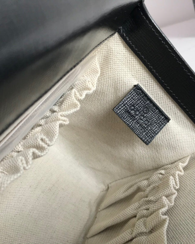Gucci Horsebit 1955 Small Top Handle Bag 627323 - Black