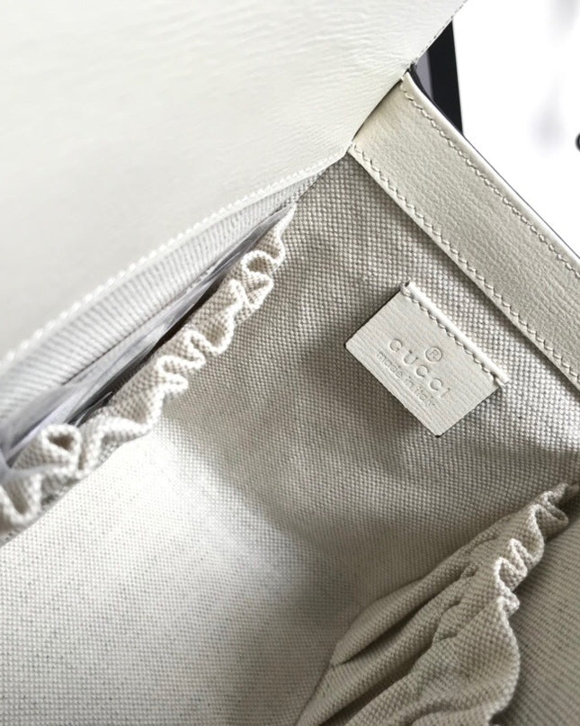 Gucci Horsebit 1955 Small Top Handle Bag 627323 - White