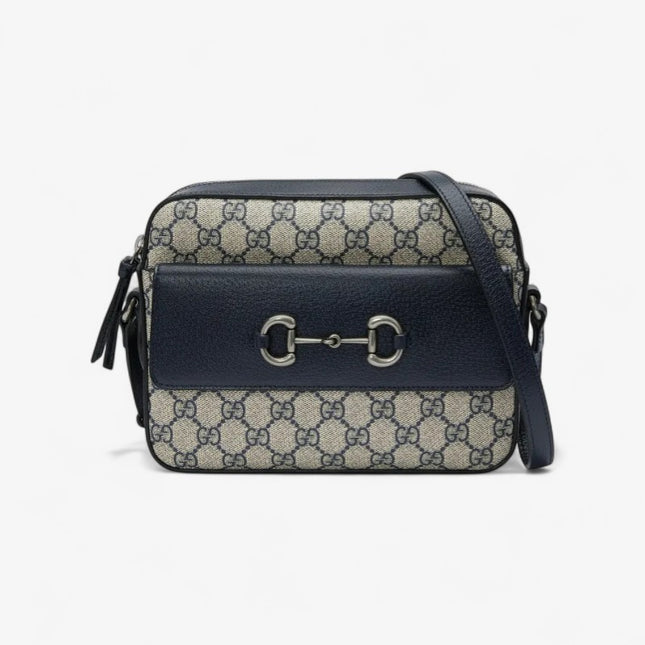 Gucci Horsebit 1955 Small GG Shoulder Bag – Navy