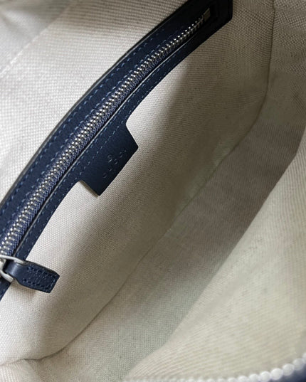 Gucci Horsebit 1955 Small GG Shoulder Bag – Navy