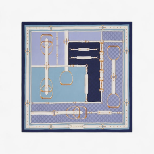 Gucci Horsebit Belts Carré Scarf – Silk Twill