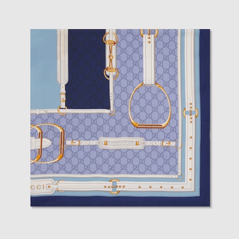 Gucci Horsebit Belts Carré Scarf – Silk Twill