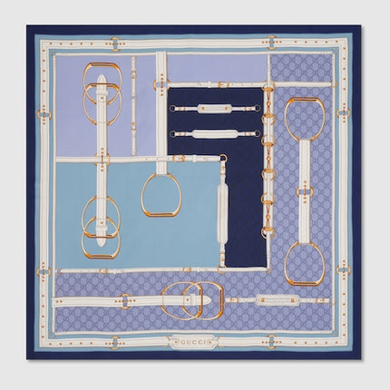 Gucci Horsebit Belts Carré Scarf – Silk Twill