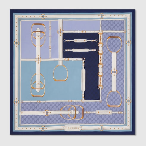 Gucci Horsebit Belts Carré Scarf – Silk Twill