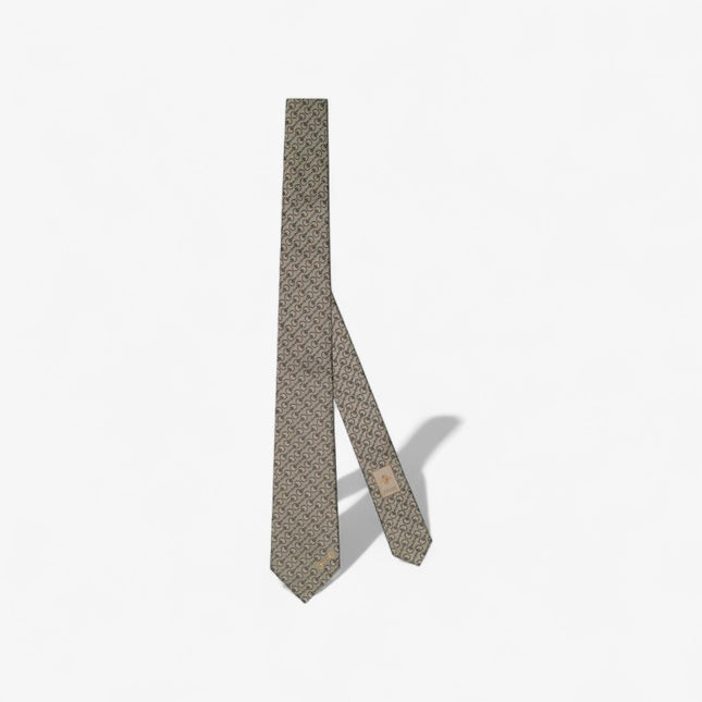 Gucci Horsebit Silk Jacquard Tie – Beige
