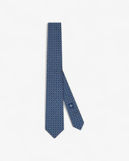 Gucci Horsebit Silk Jacquard Tie – Blue & Light Blue