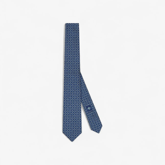 Gucci Horsebit Silk Jacquard Tie – Blue & Light Blue