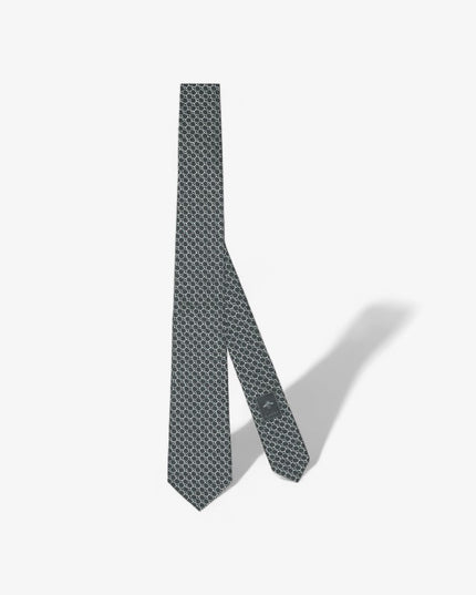 Gucci Horsebit Silk Jacquard Tie – Grey