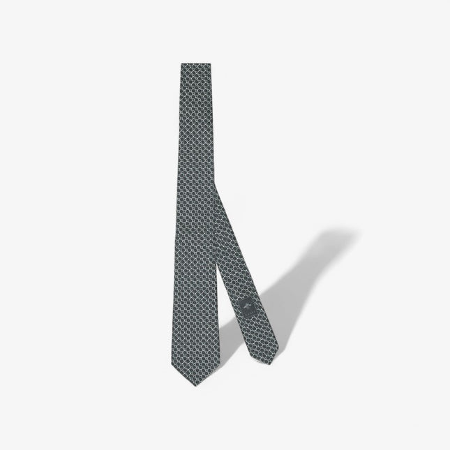 Gucci Horsebit Silk Jacquard Tie – Grey