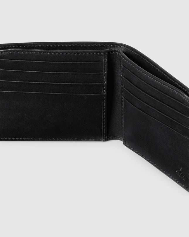Gucci Imprint Black Embossed Leather Bi-Fold Wallet