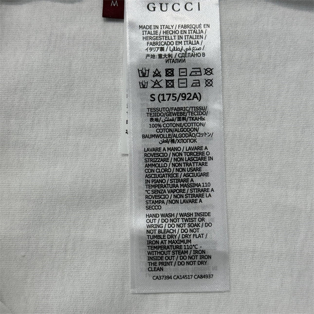Gucci Interlocking GG Embroidered Cotton‑Jersey T‑Shirt in White