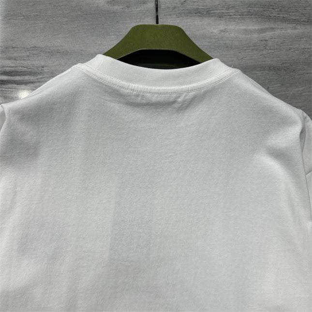 Gucci Interlocking GG Embroidered Cotton‑Jersey T‑Shirt in White