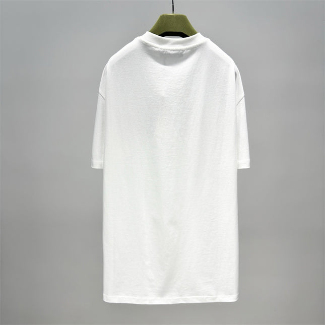 Gucci Interlocking GG Embroidered Cotton‑Jersey T‑Shirt in White