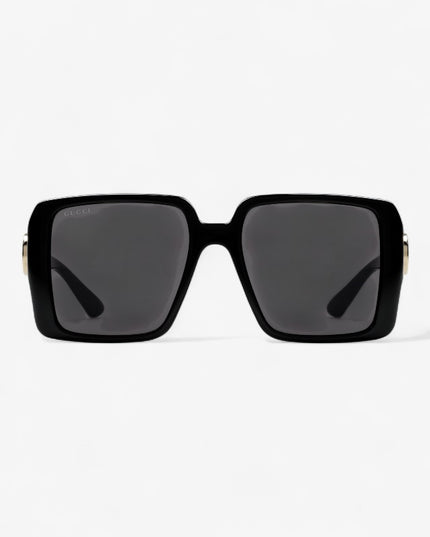 Gucci Interlocking G Oversized Sunglasses – Shiny Black