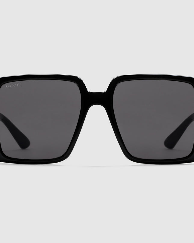 Gucci Interlocking G Oversized Sunglasses – Shiny Black