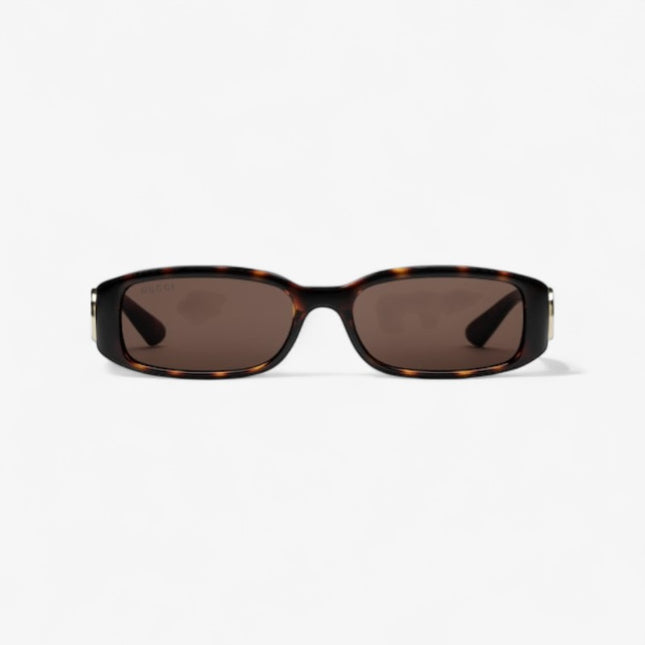 Gucci Interlocking G Rectangular Sunglasses – Dark Tortoiseshell