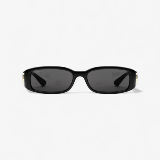 Gucci Interlocking G Rectangular Sunglasses – Shiny Black