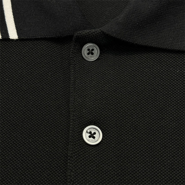  Gucci Interlocking Pocket Polo Shirt Top Version