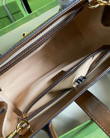 Gucci Jackie 1961 Medium Brown Tote Bag 649016