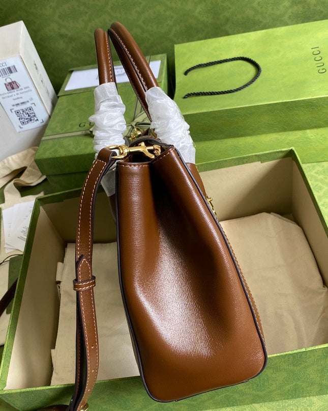 Gucci Jackie 1961 Medium Brown Tote Bag 649016