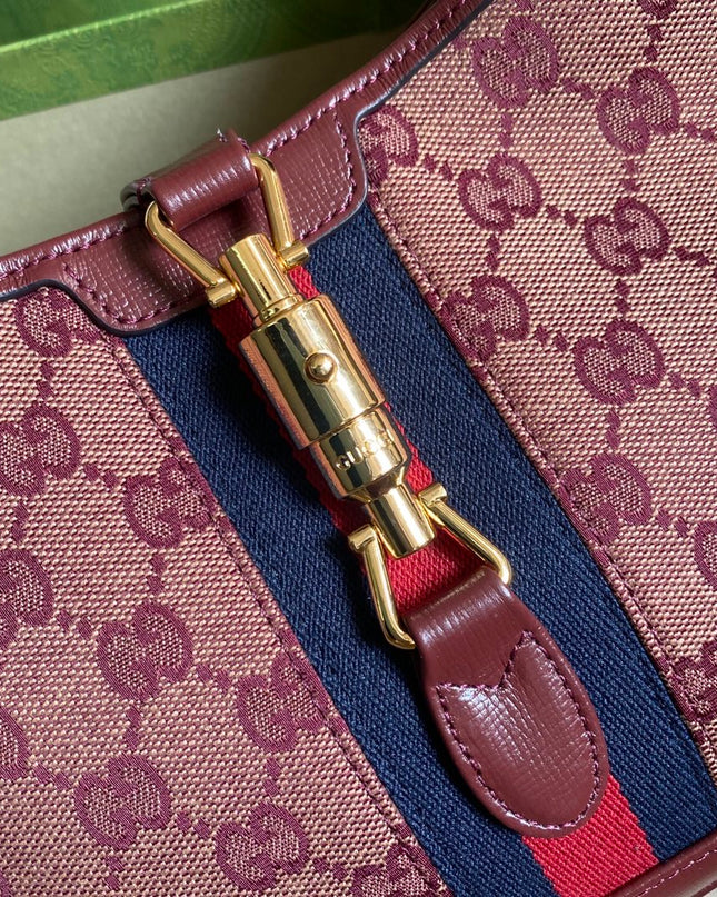 Gucci Jackie 1961 Small Burgundy Shoulder Bag 636706