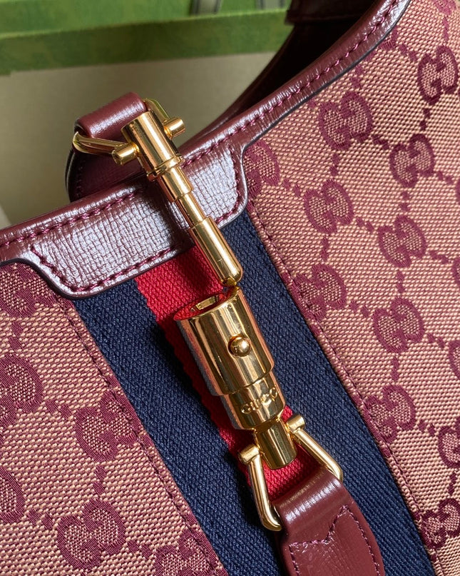 Gucci Jackie 1961 Small Burgundy Shoulder Bag 636706