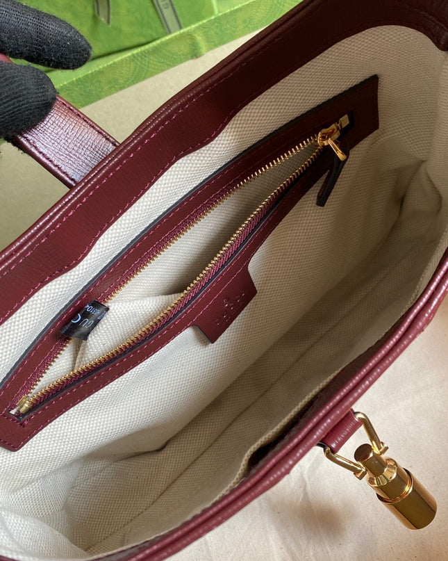 Gucci Jackie 1961 Small Burgundy Shoulder Bag 636706