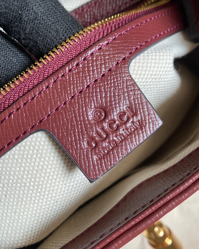 Gucci Jackie 1961 Small Burgundy Shoulder Bag 636706