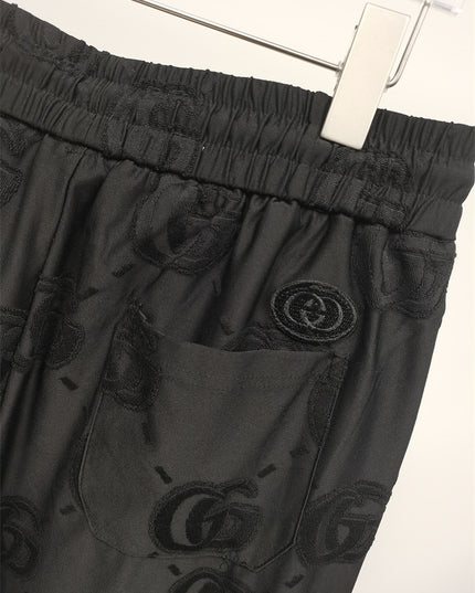 Gucci Jacquard Interlocking GG Terry Shorts in Black