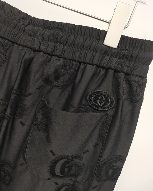 Gucci Jacquard Interlocking GG Terry Shorts in Black