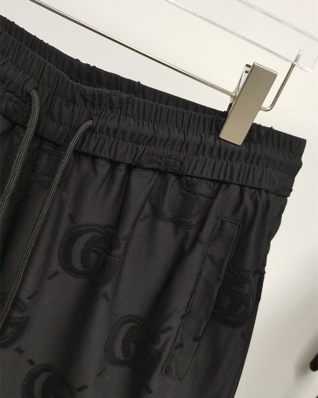 Gucci Jacquard Interlocking GG Terry Shorts in Black