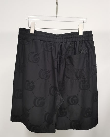 Gucci Jacquard Interlocking GG Terry Shorts in Black