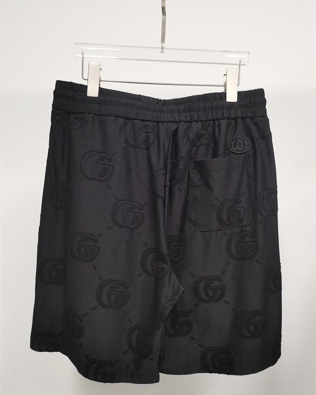 Gucci Jacquard Interlocking GG Terry Shorts in Black