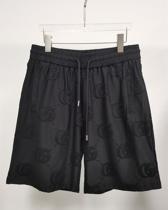 Gucci Jacquard Interlocking GG Terry Shorts in Black