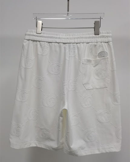 Gucci Jacquard Interlocking GG Terry Shorts in White