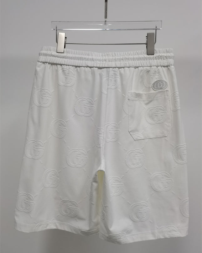 Gucci Jacquard Interlocking GG Terry Shorts in White