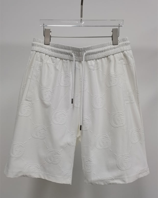 Gucci Jacquard Interlocking GG Terry Shorts in White
