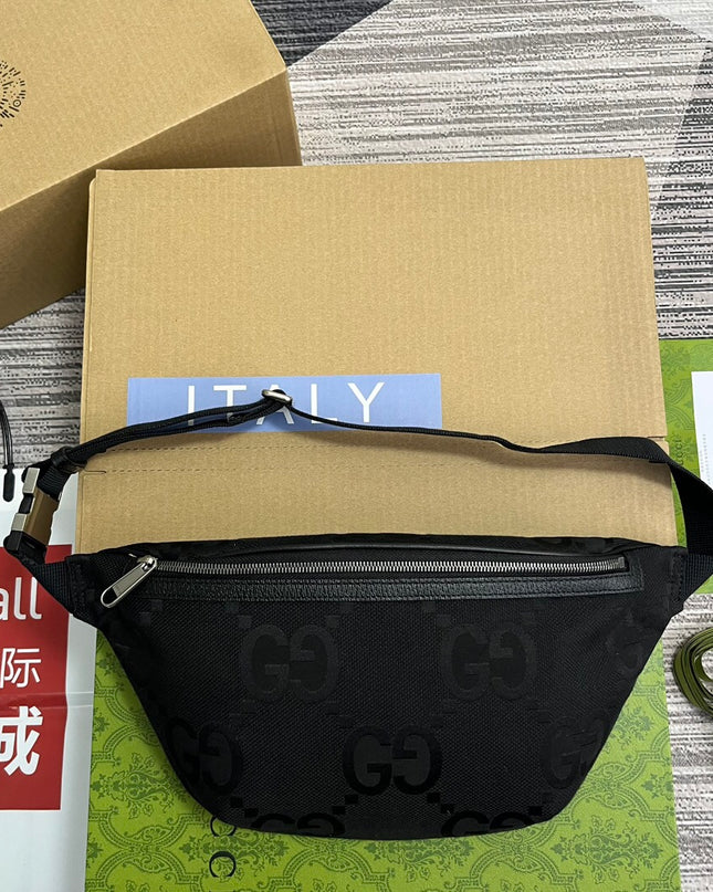 Gucci Jumbo Belt Bag – All-Black Maxi Logo