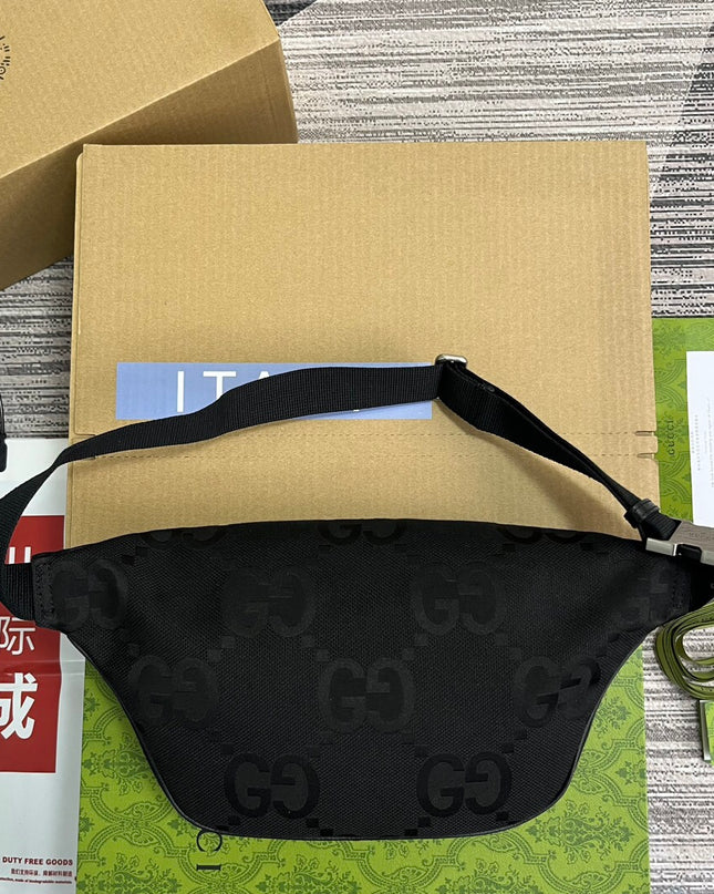 Gucci Jumbo Belt Bag – All-Black Maxi Logo