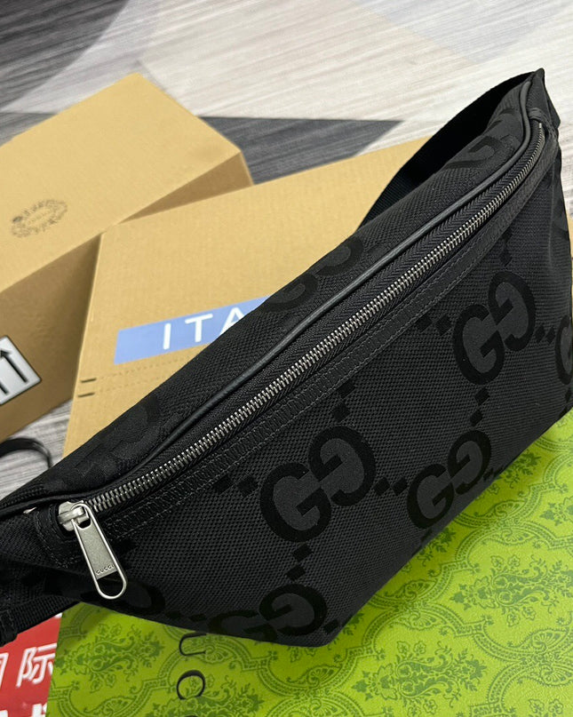 Gucci Jumbo Belt Bag – All-Black Maxi Logo