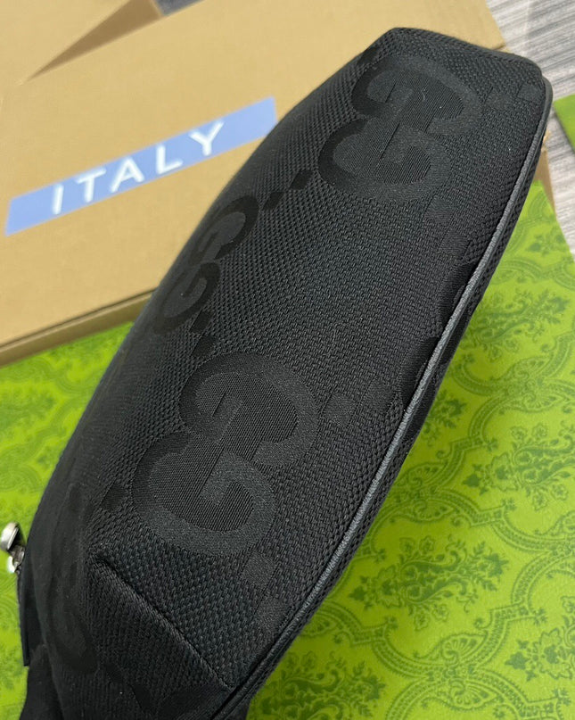 Gucci Jumbo Belt Bag – All-Black Maxi Logo