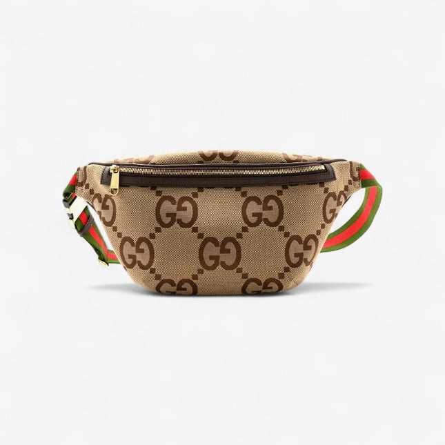 Gucci Jumbo GG Canvas Belt Bag – Beige & Ebony