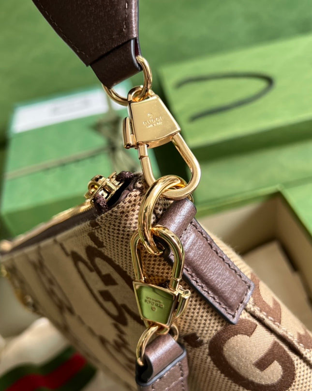Gucci Jumbo Messenger Bag – Green & Red Web Strap