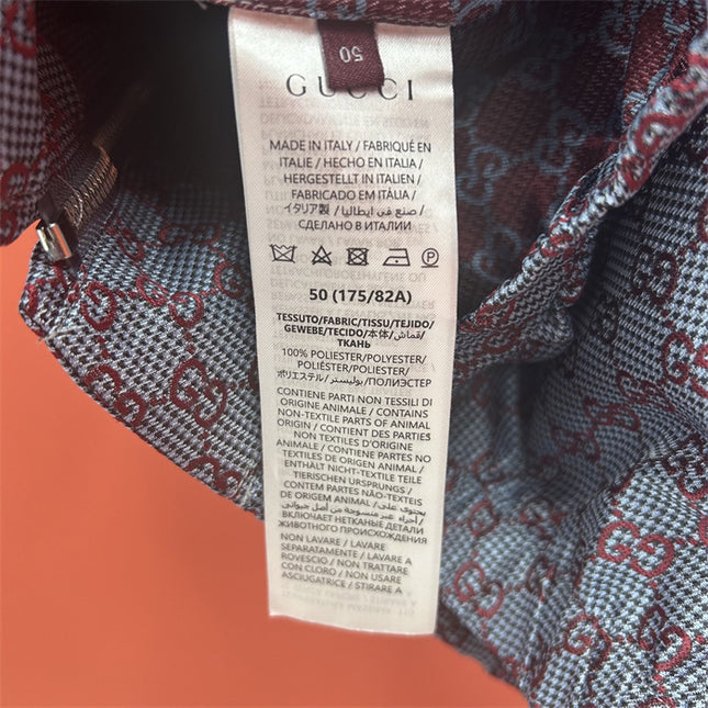 Gucci Jumbo GG Zip Jacket with Web Trim (Grey & Red Monogram)