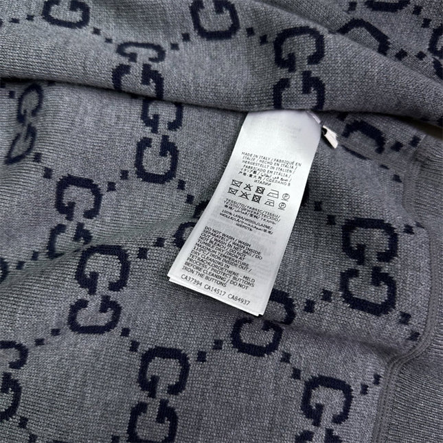 Gucci Jumbo GG Zip Jacket with Web (Grey/Dark Grey)