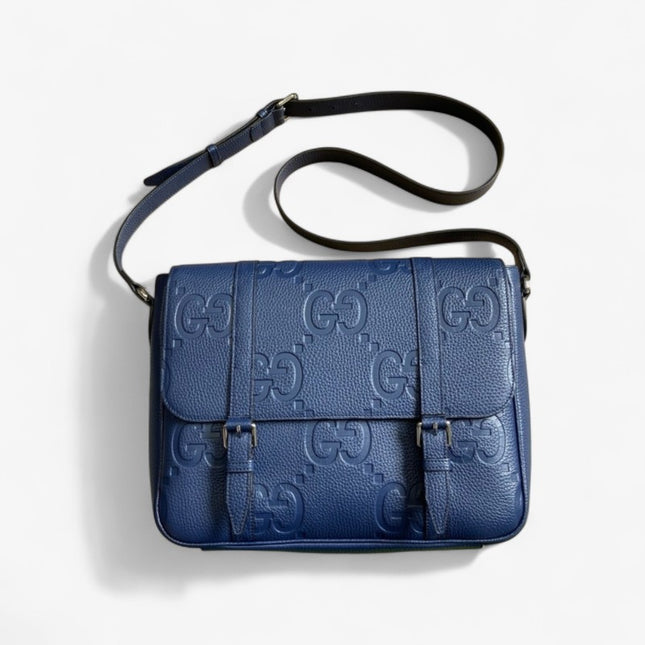 Gucci Jumbo Medium Messenger Bag 760234 – Dark Green Leather